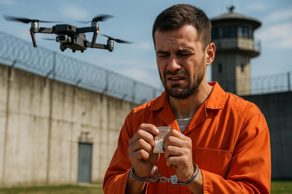 Drony nad więzieniami. Wyrok za przemyt narkotyków