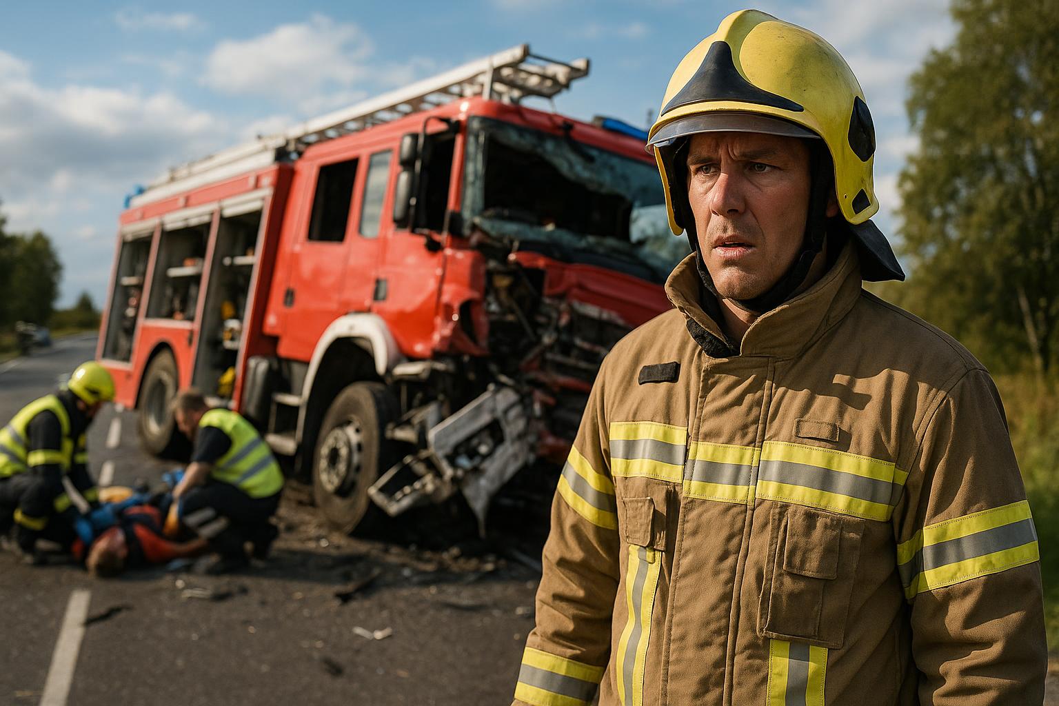 Wypadek wozu strażackiego: pięć osób rannych
