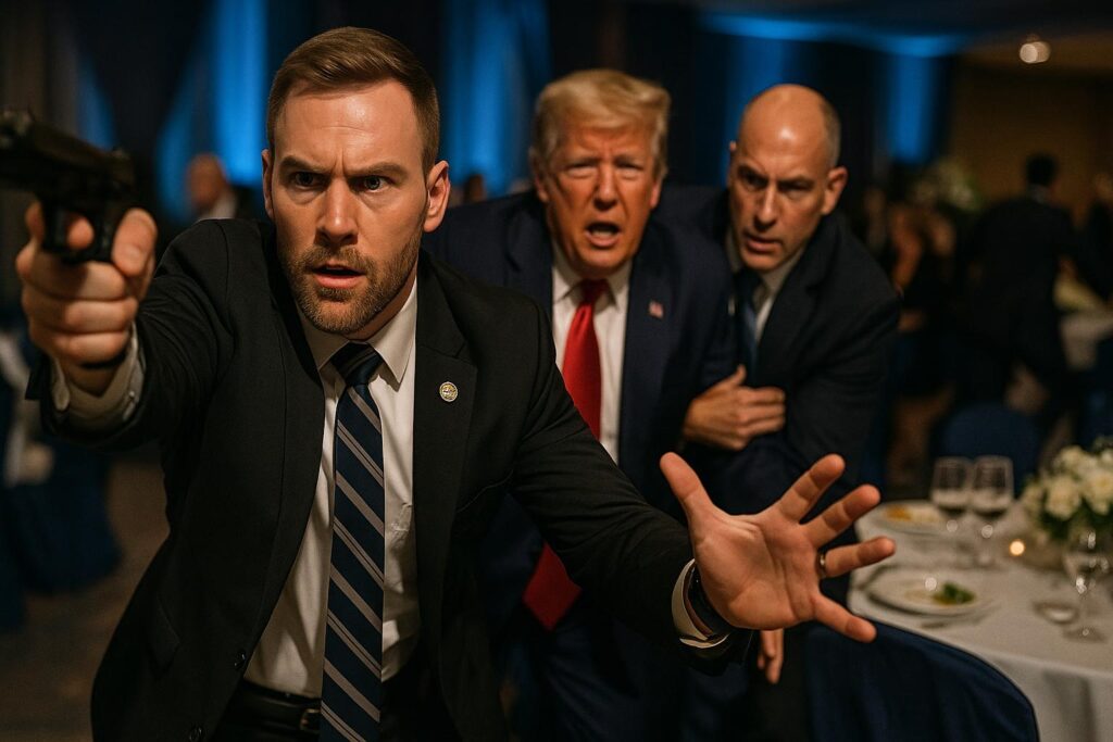 Strzały podczas kolacji Trumpa. Ewakuacja