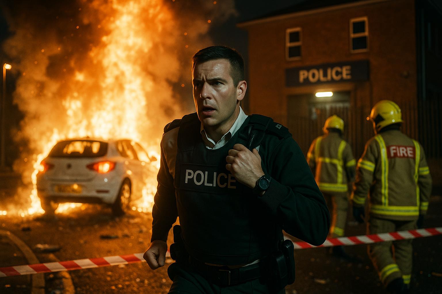 Autobomba pod komisariatem w Belfaście