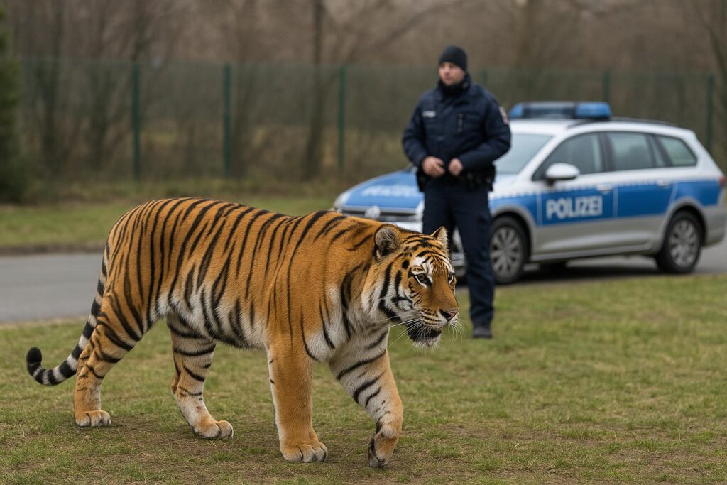 Tygrys uciekł pod Lipskiem. Policja zastrzeliła zwierzę