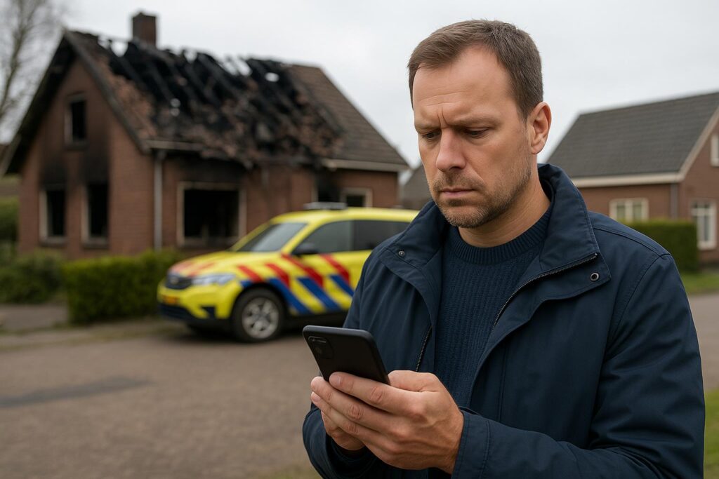 NL-Alert po pożarze domów w Scheemda