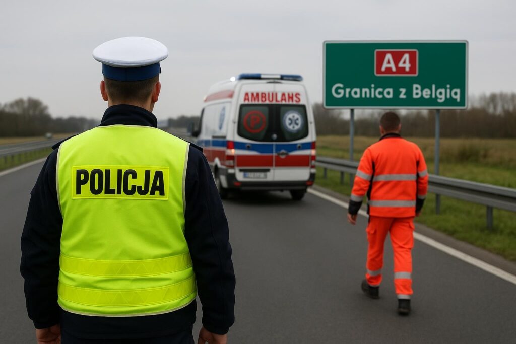 Śmiertelny wypadek na A4 przy granicy z Belgią